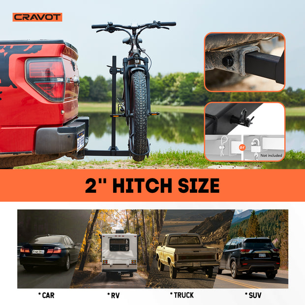 CRAVOT CyberRack E1 Hitch Bike Rack | 2’’ Receiver, 100 LBS Capacity